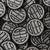Embroidered BEER patch with black embroidery thread on heather grey felt