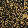 Embroidered BEER patch with gold embroidery thread on black felt