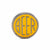 BEER enamel pin. This beer dot design beer badge lapel has gloss yellow soft enamel & black nickel finish