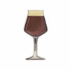Beer enamel pin teku glass. This beer badge lapel has deep brown color enamel with 3D details
