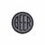 Embroidered BEER patch with black embroidery thread on heather grey felt